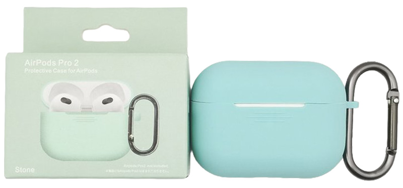 Silikonový obal s karabinou pro AirPods Pro 2 Zelený